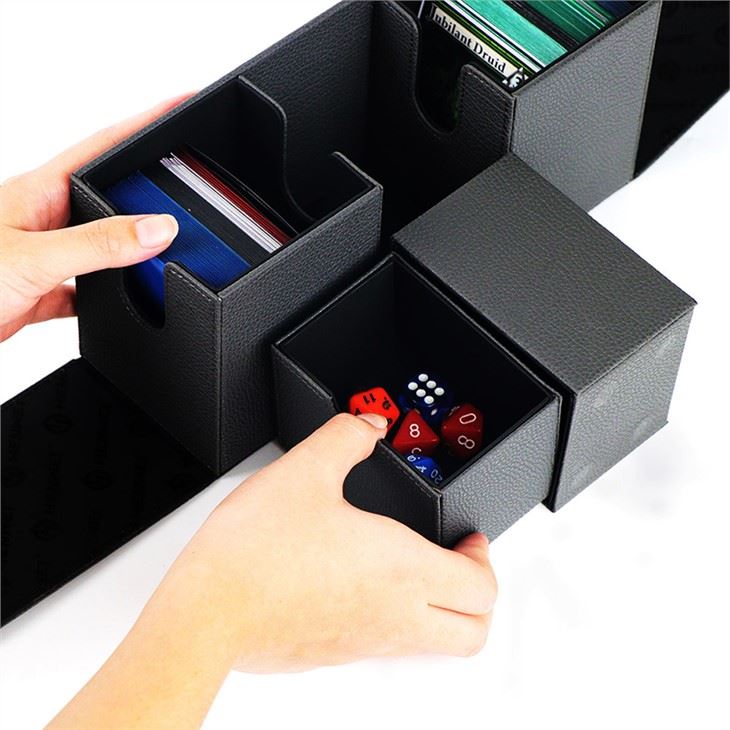 Pu Leður Deck Box Fyrir viðskiptakort
